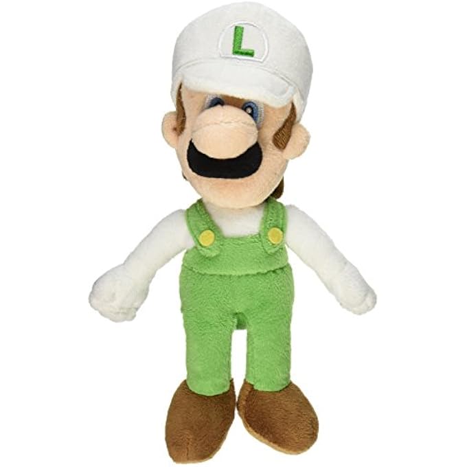Bandai OFFICIALLY LICENSED SUPER MARIO PLUSH 9" FIRE LUIGI JAPANESE IMPORT - Image 1